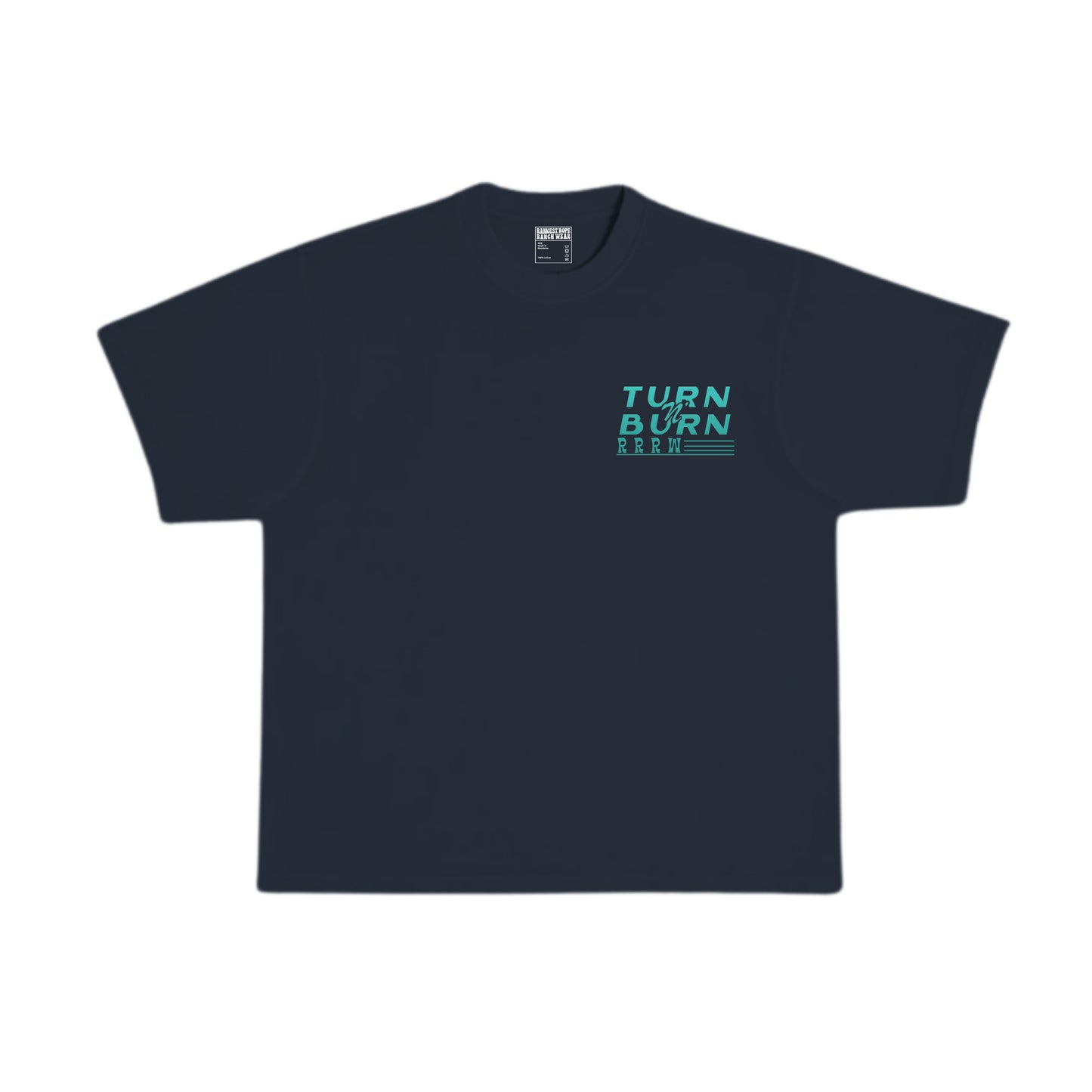 Turn N' Burn Tee (navy/teal)