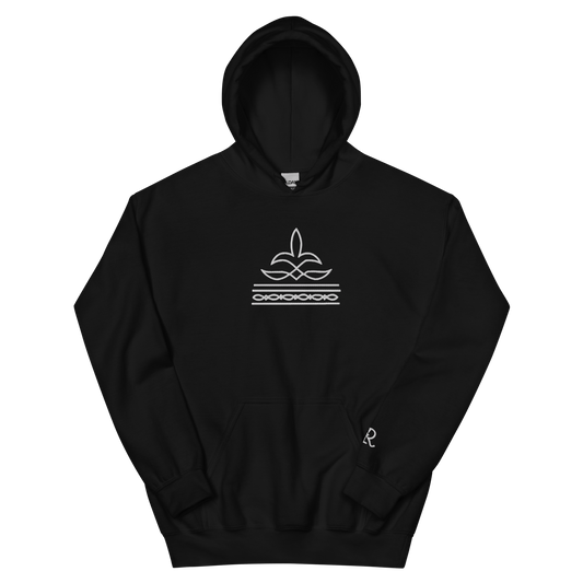 Embroidered Boot Stitch Hoodie (black)