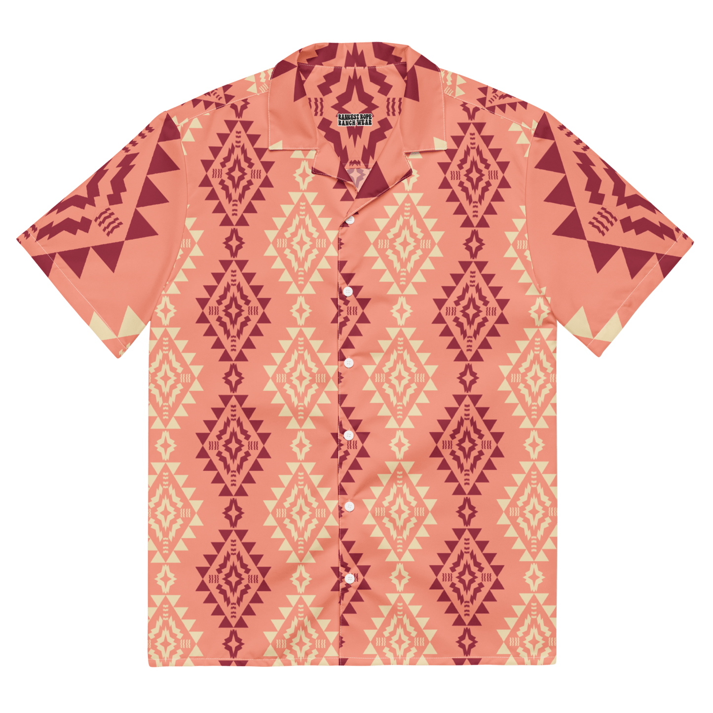 Red and Coral Button-up (short-sleeve)