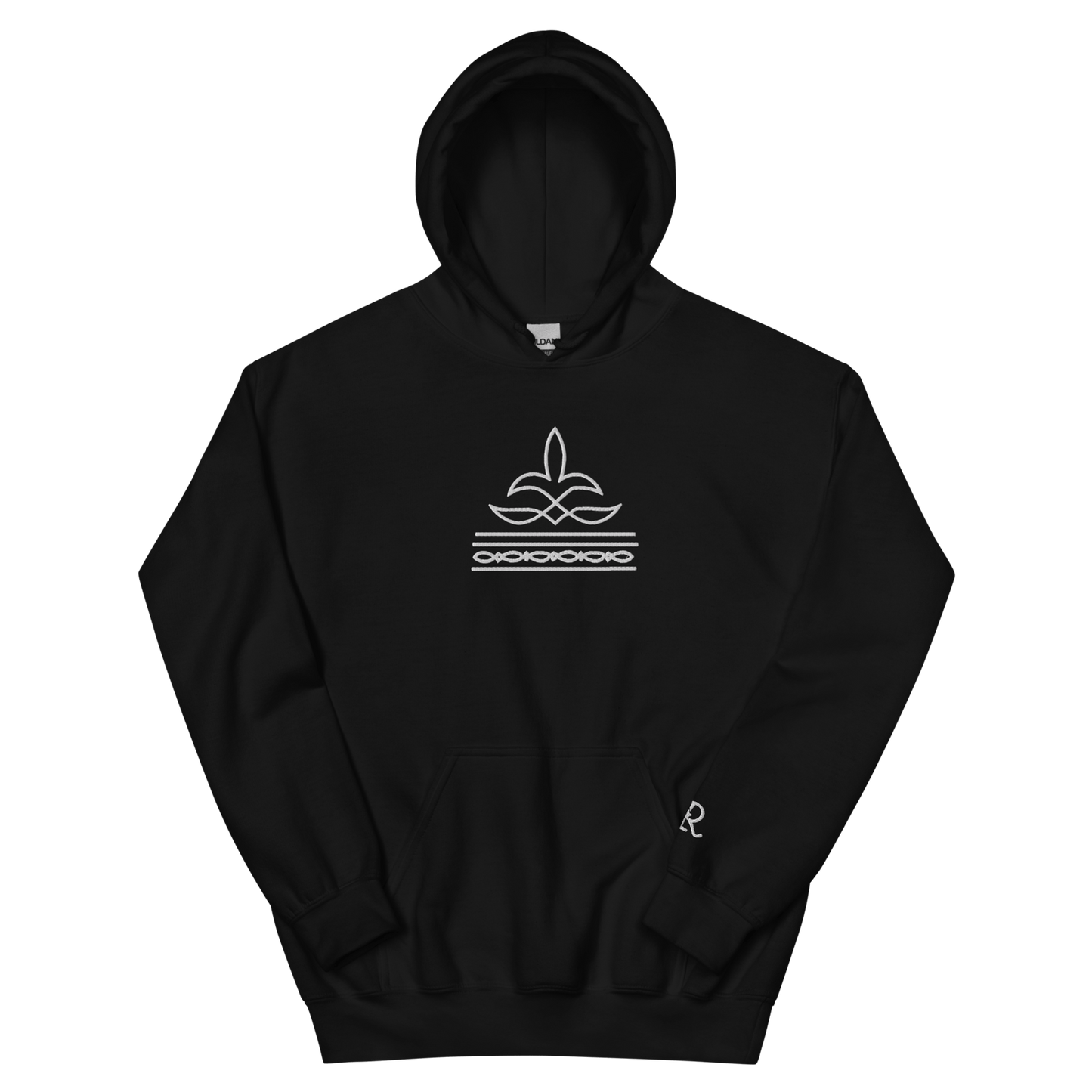Embroidered Boot Stitch Hoodie (black)
