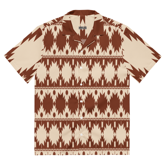Maroon and Tan Button-up (short-sleeve)