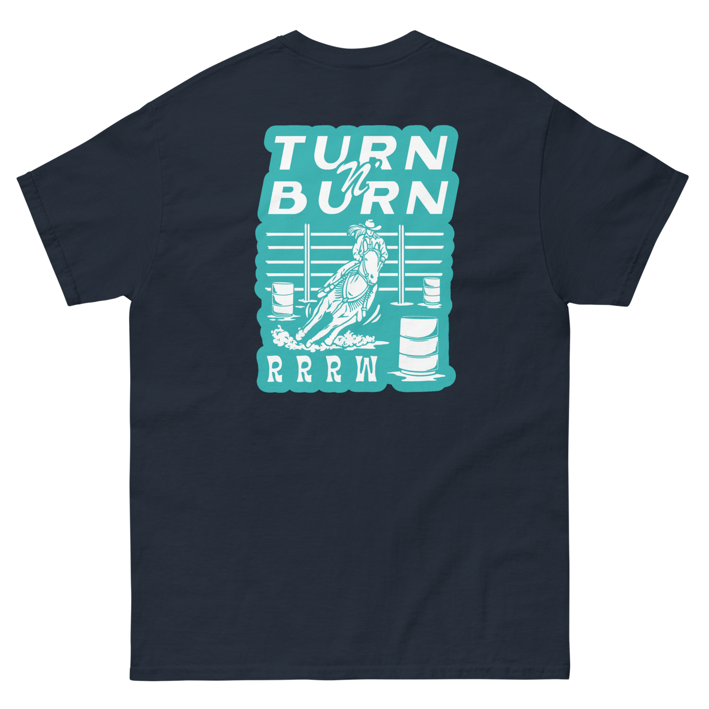 Turn N' Burn Tee (navy/teal)